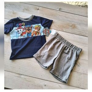 Paw Patrol Nickelodeon Boys Shorts And Shirt Set New Size 2T